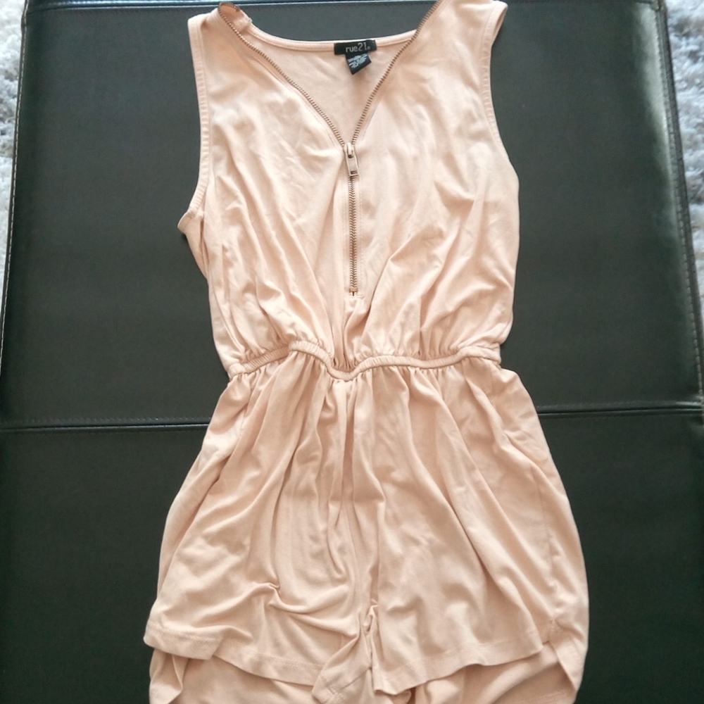 Yellow rue21 Zip-up Romper